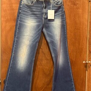 KanCan Flare Wide Leg Jeans in Blue